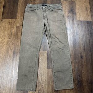 Fidelity Jeans Mens 34x29 Gray Jimmy Slim Straight Stretch Denim Olive Green